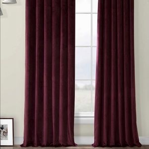 Plush Velvet Curtains (2 panels), 50 X 96, Winter Plum
